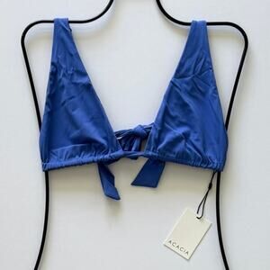 Acacia Swimwear BLAKE Ribbed Bikini Top - Sapphire - Triangle - Large